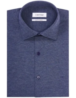 Calvin Klein Slim Long Sleeve Business Shirt Dark Blue -Myer Clothing Shop 886748770 4 720x928