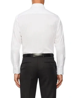 Tailored Long Sleeve Plain Twill Business Shirt White 6 Tailored Long Sleeve Plain Twill Business Shirt White -Myer Clothing Shop 887082130 3 720x928