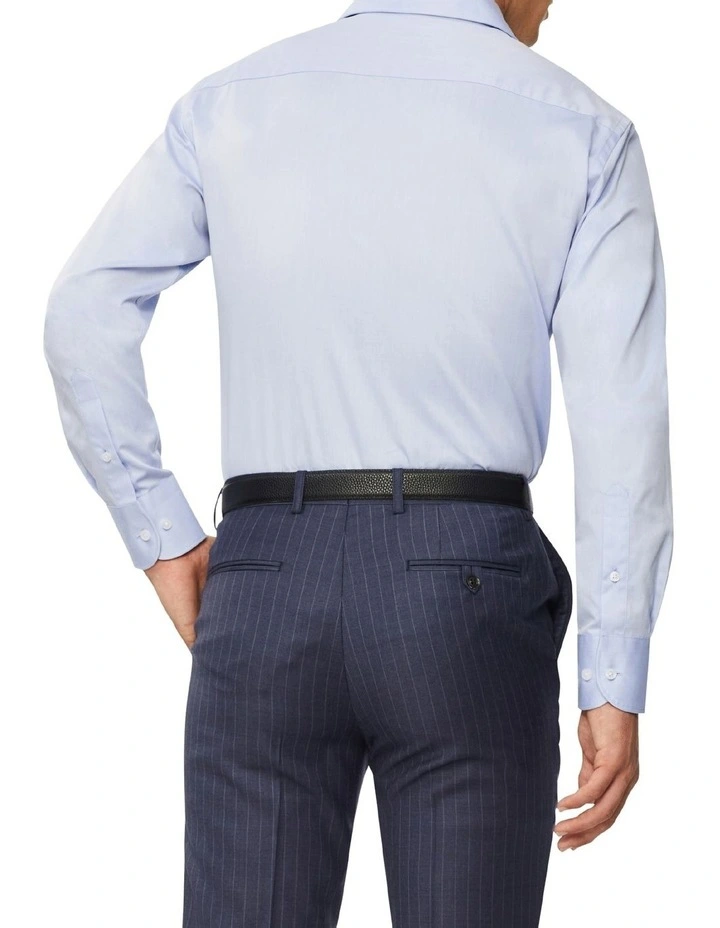 Tailored Long Sleeve Plain Twill Business Shirt Sky 2 Tailored Long Sleeve Plain Twill Business Shirt Sky - Image 2