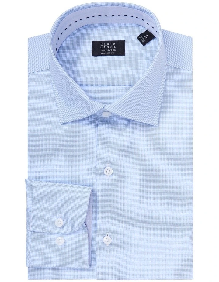 Tailored Long Sleeve Plain Dobby Business Shirt Sky 3 Tailored Long Sleeve Plain Dobby Business Shirt Sky - Image 3