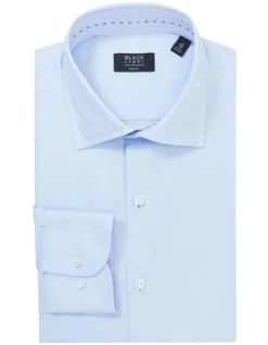 Slim Long Sleeve Plain Jumbo Twill Business Shirt Sky -Myer Clothing Shop 887083750 4 720x928