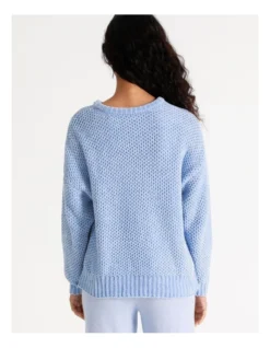 Chloe & Lola Chenille Knit Pullover Jumper Blue -Myer Clothing Shop 887631220 887630410 5 720x928