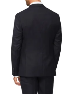 Slim Pure Wool Dobby Suit Jacket Navy -Myer Clothing Shop 887755960 3 720x928