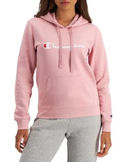 Champion Script Hoodie In Pink