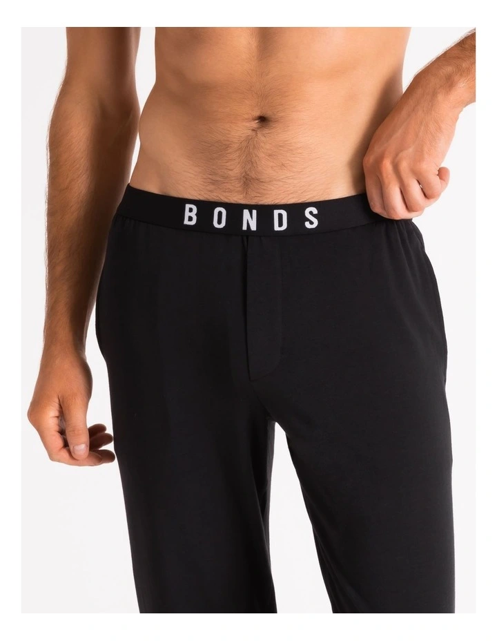 Bonds Comfy Livin Cotton Modal Sleep Pant In Black 4 Bonds Comfy Livin Cotton Modal Sleep Pant In Black - Image 4