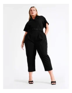 Basque Tailored Jumpsuit In Black -Myer Clothing Shop 888096160 3 720x928