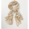 Basque Check Scarf In Beige
