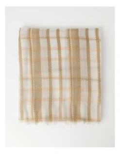 Basque Check Scarf In Beige -Myer Clothing Shop 888723370 888722200 4 720x928