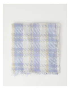 Printed Blue Cotton Scarf -Myer Clothing Shop 888723640 888723010 3 720x928