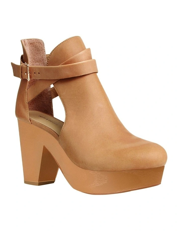Fearless Clog Ankle Boot In Tan 3 Fearless Clog Ankle Boot In Tan - Image 3