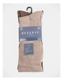 Organic Comfort Socks 3 Pack In Brown Marles -Myer Clothing Shop 890681230 5 1 720x928
