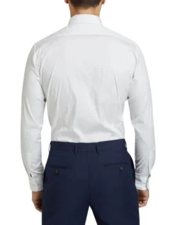 Oxford White Stretch Travel Shirt In White -Myer Clothing Shop 890751250 3 720x928