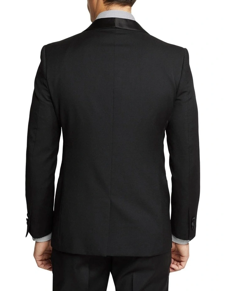 Oxford Dinner Suit Jacket With Shawl Neck In Black 3 Oxford Dinner Suit Jacket With Shawl Neck In Black - Image 3