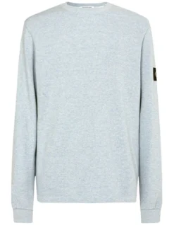 Calvin Klein Jeans Monogram Badge Waffle Long Sleeve Tee Light Grey Heather 9 Calvin Klein Jeans Monogram Badge Waffle Long Sleeve Tee Light Grey Heather -Myer Clothing Shop 891471610 5 720x928