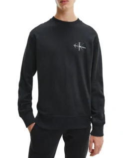 Calvin Klein Jeans Monogram Logo Crew Neck CK Black