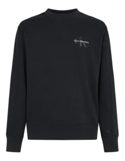 Calvin Klein Jeans Monogram Logo Crew Neck CK Black -Myer Clothing Shop 891472060 5 720x928