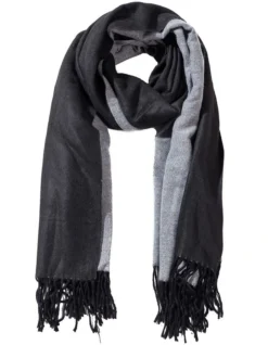 Two Tone Black/Grey Pashmina Scarf