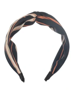 Stripe Navy Turban Headband