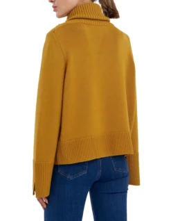 Rollneck Sweater Mustard -Myer Clothing Shop 891953200 3 720x928