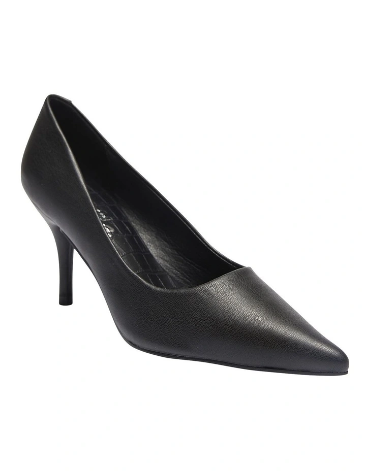 Wendy Black Smooth Heeled Shoes 2 Wendy Black Smooth Heeled Shoes - Image 2