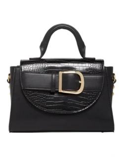 Simone Top Handle Black Bag