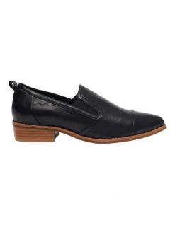 Tactic Flat Shoes Black Leather