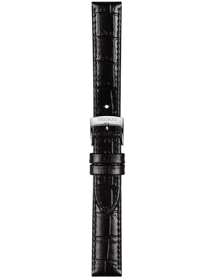 Tissot Official Leather 15mm Watch Strap In Black 1 Tissot Official Leather 15mm Watch Strap In Black