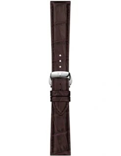 Tissot Official Leather 21mm Watch Strap In Brown
