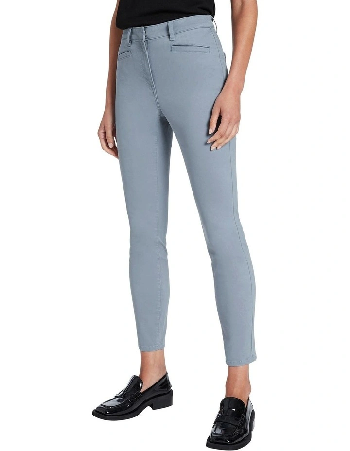 Cara Cotton Sateen Pant Slate 1 Cara Cotton Sateen Pant Slate