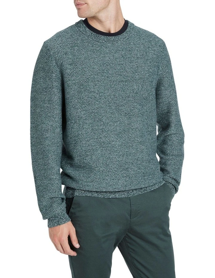 Grain Crew Knit Dark Aqua 1 Grain Crew Knit Dark Aqua