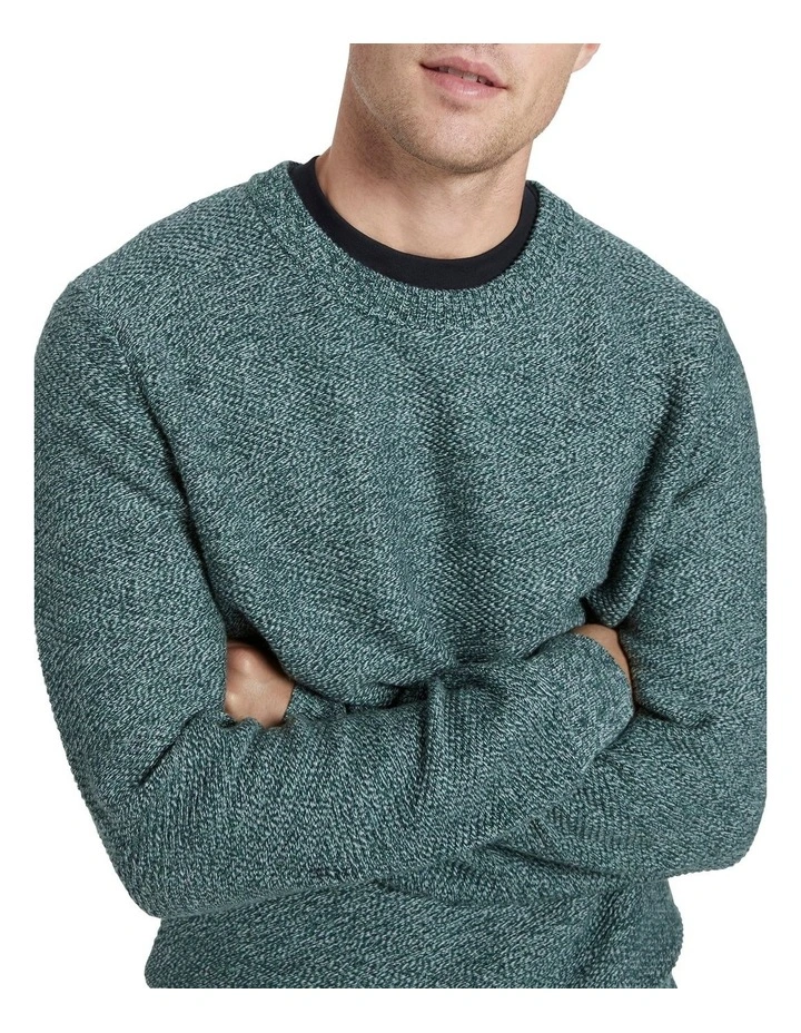 Grain Crew Knit Dark Aqua 4 Grain Crew Knit Dark Aqua - Image 4