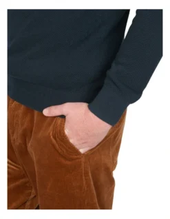 Gant Cotton Pique Half-Zip In Evening Blue -Myer Clothing Shop 894988000 4 720x928