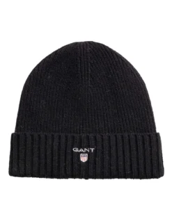 Gant Wool Linded Beanie In Black