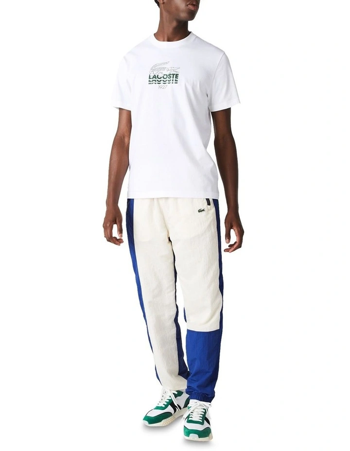 Lacoste Lifestyle Logo Croc T-Shirt White 4 Lacoste Lifestyle Logo Croc T-Shirt White - Image 4