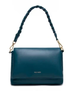 Bubbly Teal Flapover Shoulder Bag