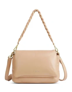Bubbly Sand Flapover Shoulder Bag