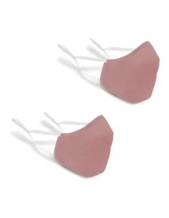 Triple Layered Pink Face Mask 2 Pack