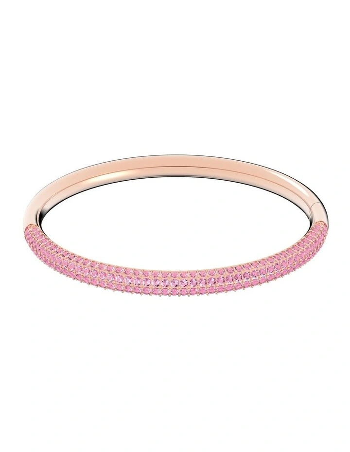 Swarovski Stone Bangle Rose Gold-Tone Plated In Pink 1 Swarovski Stone Bangle Rose Gold-Tone Plated In Pink