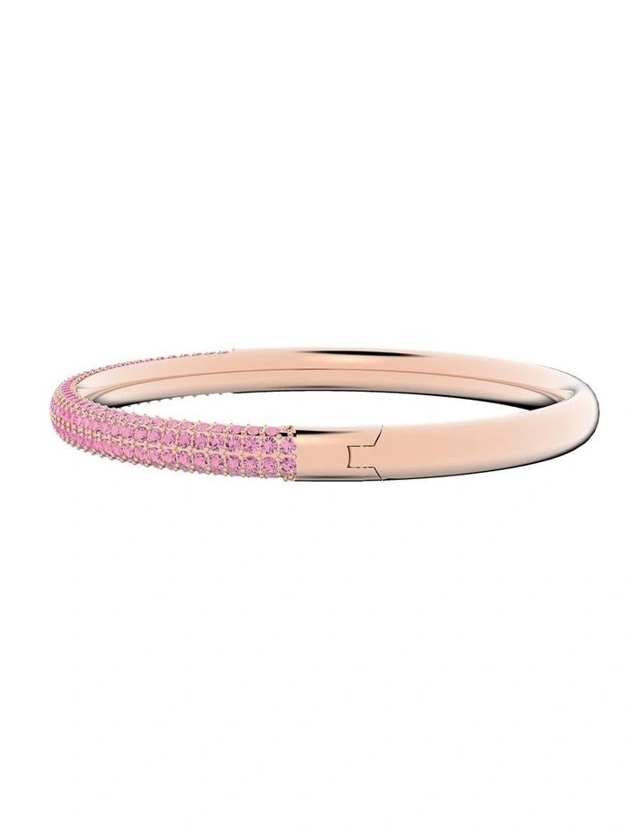 Swarovski Stone Bangle Rose Gold-Tone Plated In Pink 4 Swarovski Stone Bangle Rose Gold-Tone Plated In Pink - Image 4