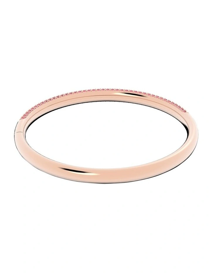 Swarovski Stone Bangle Rose Gold-Tone Plated In Pink 5 Swarovski Stone Bangle Rose Gold-Tone Plated In Pink - Image 5