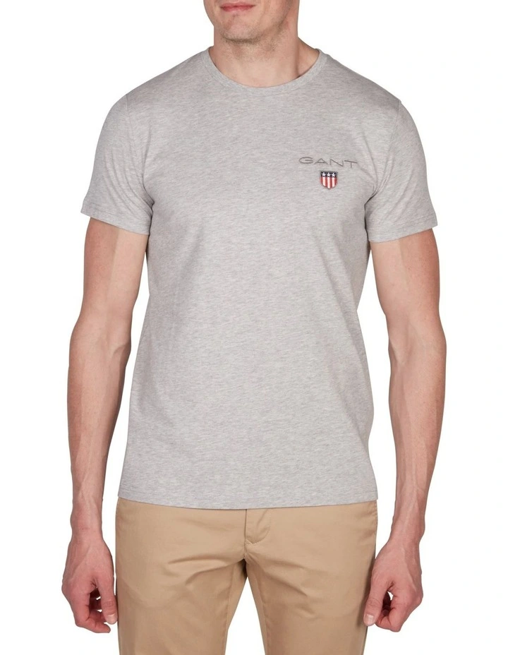 Gant Medium Shield T-Shirt Grey 1 Gant Medium Shield T-Shirt Grey