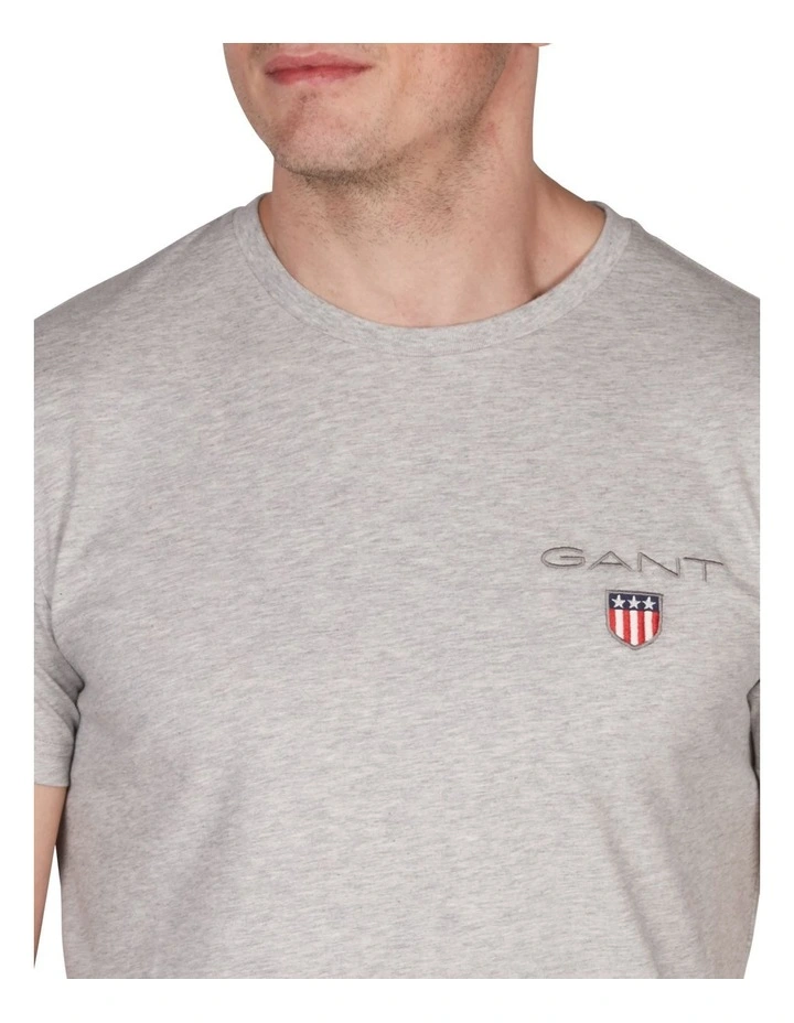 Gant Medium Shield T-Shirt Grey 3 Gant Medium Shield T-Shirt Grey - Image 3
