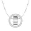 Swarovski Hollow Pendant Rhodium Plated In White