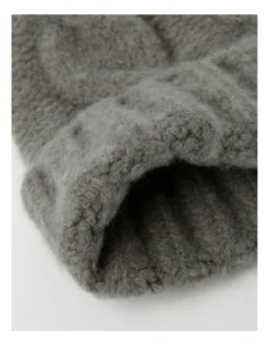 Basque Marle Cable Knit Acrylic Blend Winter Hats In Charcoal -Myer Clothing Shop 897156550 897157540 3 720x928