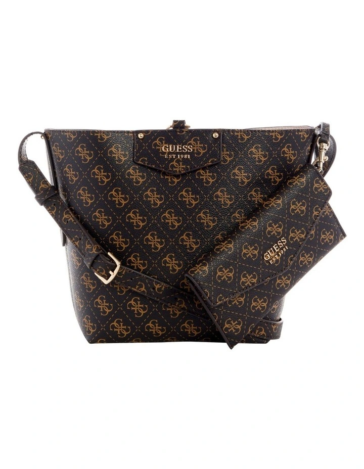 Guess Eco Brenton Brown Bucket Shoulder Bag 1 Guess Eco Brenton Brown Bucket Shoulder Bag