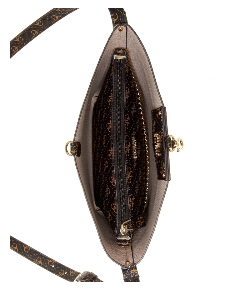 Guess Eco Brenton Brown Bucket Shoulder Bag 4 Guess Eco Brenton Brown Bucket Shoulder Bag - Image 4