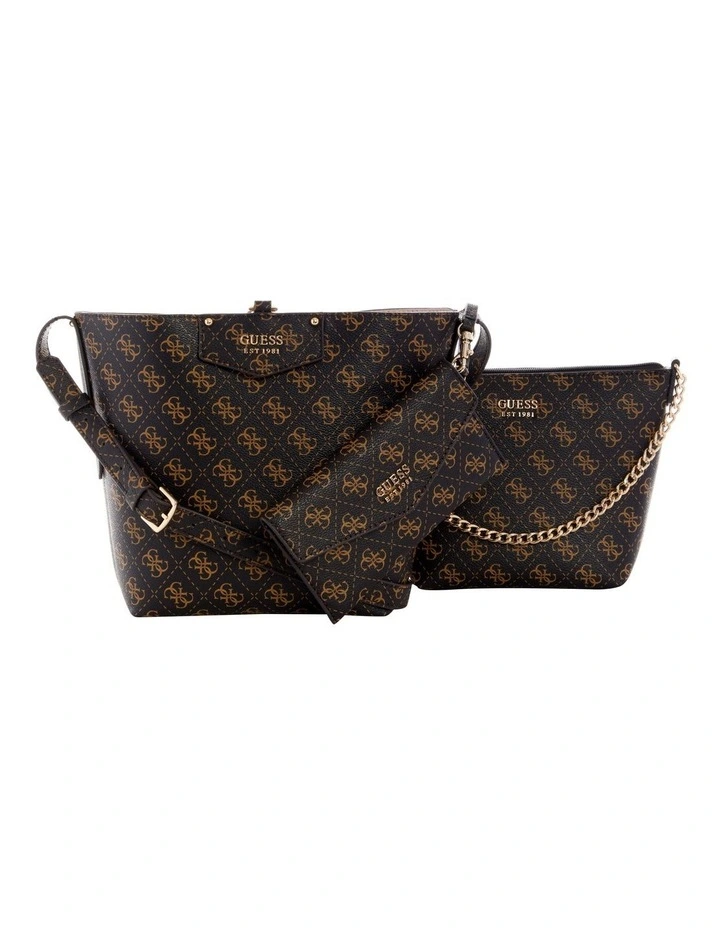 Guess Eco Brenton Brown Bucket Shoulder Bag 5 Guess Eco Brenton Brown Bucket Shoulder Bag - Image 5