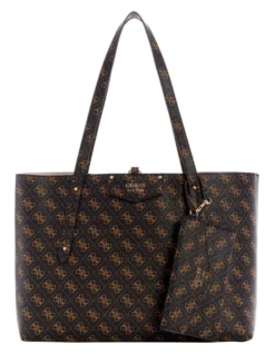 Guess Eco Brenton Brown Reversible Tote Bag