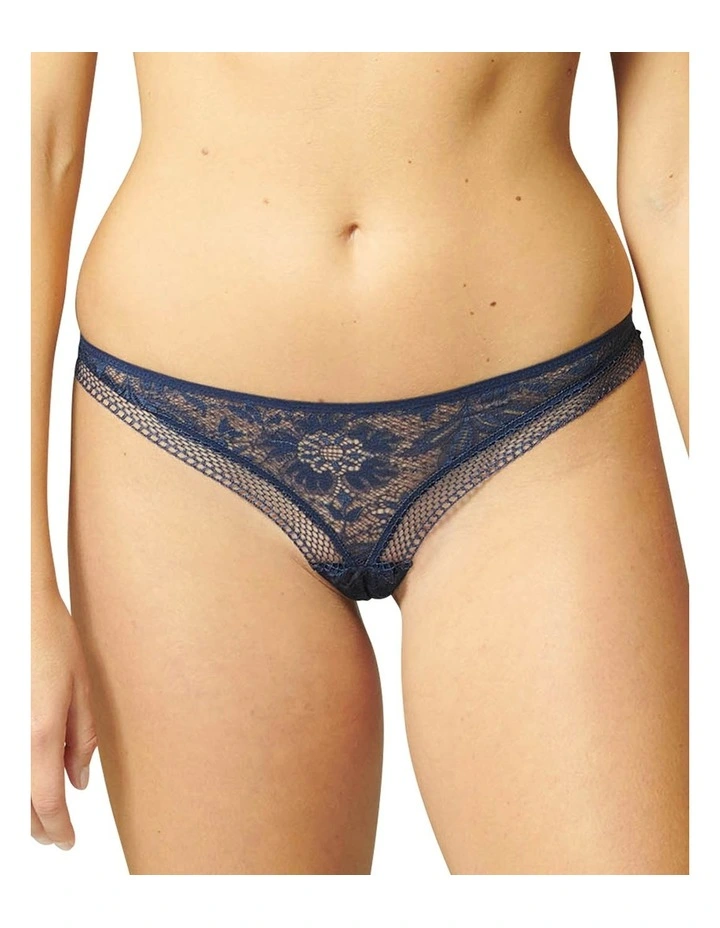 Simone Perele Vertige Tanga Brief Navy 2 Simone Perele Vertige Tanga Brief Navy - Image 2