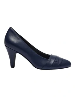 Matilda Navy Glove Heeled Shoes